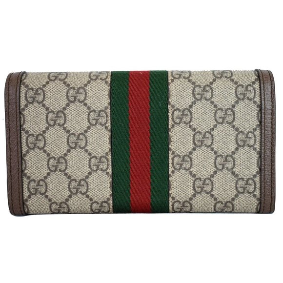 GUCCI  Ophidia GG Continental Supreme Canvas Wallet Beige - Picture 2 of 12